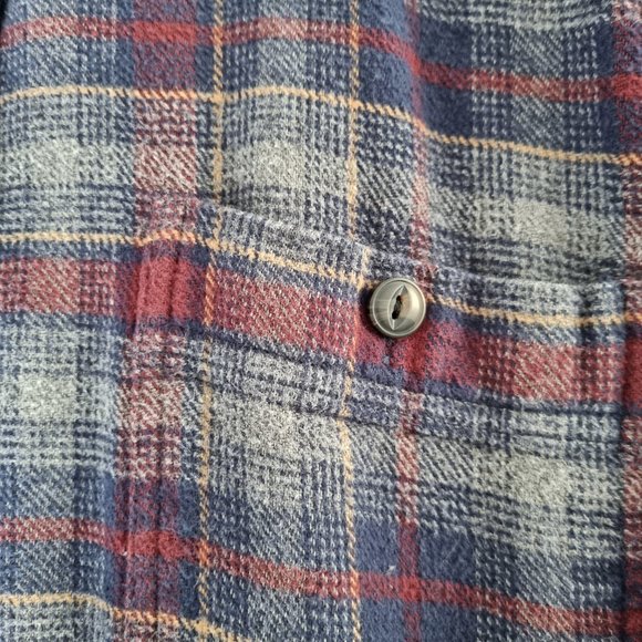 Roots Brushed Cotton Plaid Long Sleeve Shirt Size XL - Picture 7 of 10